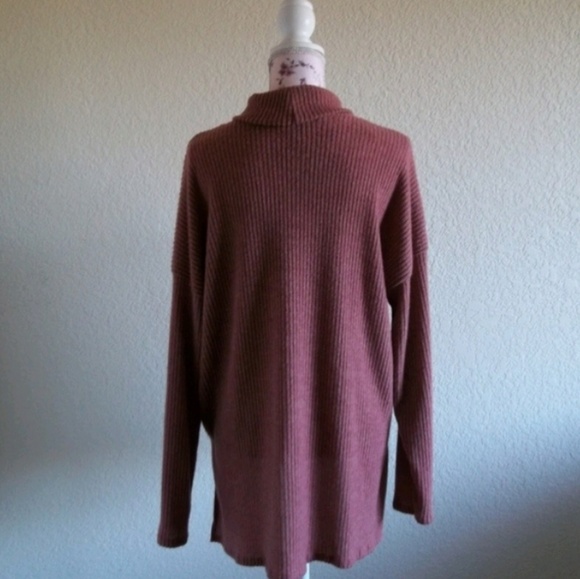 Forever 21 Plus 2X Pink Ribbee Turtleneck Sweater - Picture 7 of 8